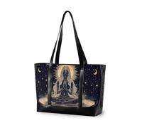 KLL Muse Moon Godness Boho moderna tote bag per le donne 14 con cerniera tote bag per lavoro Grande borsa per viaggi piscina nuoto spiaggia vacanza necessità con pannolino bolso de trabajo para mujer