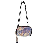 KLL Mysterious Summons Of A White Dinosaur Skeleton Piccola borsa a tracolla da uomo alla moda con cinturino regolabile in nylon piccola borsa a tracolla per telefono Have a meal
