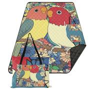 KLL Natale carino Lovebird cestino da picnic impermeabile a prova di sabbia prato spiaggia coperte impermeabile a prova di sabbia per erba picnic articoli manta de picnic extra