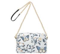 KLL Navy Blueb Butterfly Branch Moda Crossbody Borse Per Le Donne Piccola Borsa A Tracolla In Pelle Vegana Con Zip Borsa Crossover