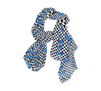 KLL Nero Bianco A Scacchi Farfalle Sciarpa Lunga Scialle Sciarpa di Seta Leggera Testa Sciarpa per Le Donne Che Dormono Per La Sciarpa Di Natale, Farfalle a scacchi bianche e nere, 90x180（CM）