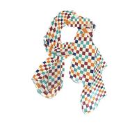 KLL Nero Bianco A Scacchi Farfalle Sciarpa Lunga Scialle Sciarpa di Seta Leggera Testa Sciarpa per Le Donne Che Dormono Per La Sciarpa Di Natale, Motivo a scacchi colorati, 90x180（CM）