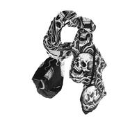 KLL Nero Demon Skull Gothic Horror Art Foulard lungo funky sciarpa leggera per le donne per la sera bufandas para mujer para frio