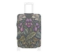 KLL New Brunswick Viola Viola William Morris Pattern Copertura elastica per bagaglio a mano Copertura antipolvere valigia accessorio da viaggio Fit 45-81 Pollici Bagagli, Nuovo modello Brunswick Viola