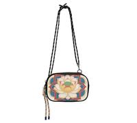 KLL Ninfea stile indiano piccola borsa a tracolla nera da uomo alla moda con cinturino regolabile piccole borse nere Walk the dog