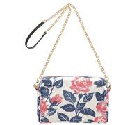 KLL Ocean Beach Ocean Style Roses Safari Fashion Crossbody Piccola Borsa per le donne in pelle vegana Croos Borse per il corpo Borse a tracolla impermeabili per le donne