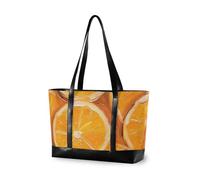 KLL Orange Fruits moderna borsa per computer con cerniera borse per il lavoro Borsa grande per la mamma con il pranzo estuche para laptop 14 pulgadas