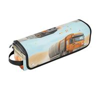 KLL Organizer 2 in 1 per strumenti per capelli, con tappetino in ferro, grande custodia da viaggio per ferri da stiro, piastre, ferri arricciacapelli, camion da costruzione, camion di betoniera,
