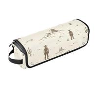 KLL Organizer 2 in 1 per strumenti per capelli, con tappetino resistente al calore, custodia da viaggio a doppio strato, per ferri da stiro, piastre, arricciacapelli, cowboy occidentale, vasto deserto