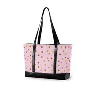 KLL Oro Polka Dot San Valentino moderno laptop borsa per le donne con cerniera borse da lavoro grande borsa per viaggi piscina nuoto spiaggia vacanza necessità con pannolino bolsos segreto para