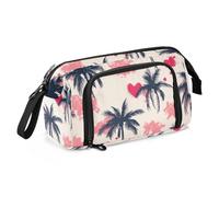 KLL Palm Tree Anime Valentine Astuccio portapenne grande capacità organizzato con cerniera per uomo forniture scolastiche preppy
