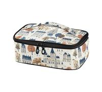 KLL Paris Castel Handy Drawn progettato portatile Cooler Bag Picnic Boy Lunch Box con maniglia loncheras para Mujer colore nero