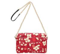 KLL Pasqua Floreale Rosso Ciliegia Moda Piccole Borse A Tracolla Per Le Donne In Pelle Vegana Croos Borse Del Corpo Del Corpo