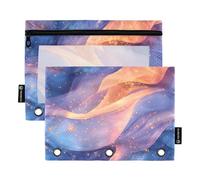 KLL Peach Blu Viola Trendy Matita Borse di Stoccaggio per Anelli Raccoglitore di Conservazione con Impermeabile per Bambini Fornitura di Cancelleria