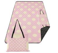 KLL Peach Polka Dot Pattern Coperte da picnic impermeabili Grande Carino Erba Campo Tappeto per Terra Coppie Regalo cobija para la playa