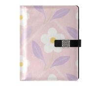 KLL pelle foderato composizione notebook soggetto college a righe per diario impermeabile copertina rosa chiaro FIORE 6.7×9.5.1 cm
