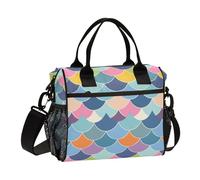 KLL Pesce Scala Azzurro Pesca Termica Borse Pranzo con Tracolla Isolato Borsa Pranzo per Gli Uomini per Cucina luncheras para Mujeres