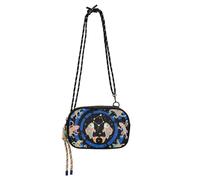 KLL Pesci modello di pesce blu nero laterale borsa a tracolla uomo bellezza con tracolla regolabile piccole borse a tracolla camminare il cane
