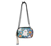 KLL Piccola borsa a tracolla nera con paillettes di Halloween zucca gialla per gli uomini pratica con cinturino regolabile borsa nera Fai una passeggiata