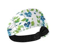 KLL Piccolo fiore rampicante blu verde panno di raffreddamento fascia elastica per il sudore per atletica sport basket calcio