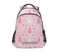 KLL Pink Christmas Tree Print carry on zaini per bambini con cinghia toracica bookbag per bambini mochilas escolares para ni?as