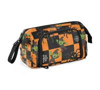 KLL Pixel Monster - Astuccio per la scuola, grande capacità, sottile, con scomparto per preppy elementary