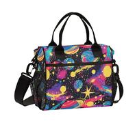 KLL Pop Art Pianeti Eco-Friendly Isolato Lunchbox con Tracolla Borse Pranzo per Ragazzi per la Scuola Materna Loncheras Termicas para Hombres de Trabajo