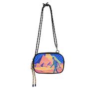 KLL Pop Art Skeleton Tomb Cute Crossbody Borse per uomo Trendy con slot per carte di credito Mini borsa a tracolla Walk the dog