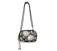 KLL Portafoglio a tracolla con fiore alla moda da uomo con cinturino regolabile in nylon piccola borsa a tracolla per telefono Walk the dog