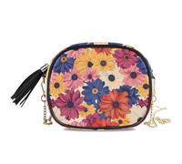 KLL Portafoglio a tracolla con fiori colorati in fiore per uomo Comfort con cinturino regolabile in nylon piccola borsa a tracolla per escursionismo viaggi