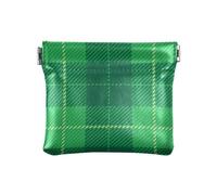 KLL Portafoglio da donna, in pelle PU, con porta carte di credito, bufalo verde per San Patrizio, bufalo verde per il giorno di San Patrizio, 11 cm (L) x 9,5 cm (W) x 1 cm (H), stampa, Bufalo verde