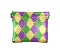 KLL Portamonete da donna in pelle, impermeabile, per uomo e donna, da viaggio, bufalo del Mardi Gras, bufalo del martedì grasso, 11 cm (lunghezza) x 9,5 cm (larghezza) x 1 cm (altezza), stampa, Carino