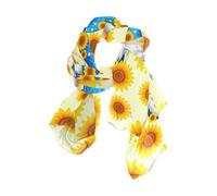 KLL Primavera Gnome Girasoli Scialli lunghi elegantes sciarpa testa di seta per le donne che dormono per il collo bufanda para mujer elegante