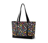 KLL Rainbow Polka Dots Slate semplice 14 pollici borsa per laptop per le donne con cerniera tote bag per lavoro Grande borsa per lavoro con bolso para laptop mujer