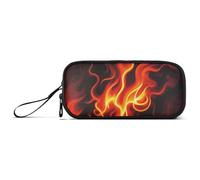 KLL Red Fire, splendido astuccio in nylon a combustione per ragazze ad alta capacità astuccio portapenne organizer per cancelleria per ragazzi delle scuole superiori