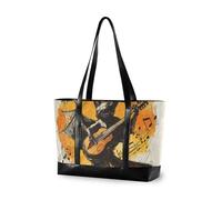 KLL Retro Bat Music borsa di classe per le donne 14 pollici con cerniera tote bag per le donne lavoro Grande borsa per ufficio con pranzo maletines para mujer