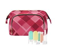 KLL Romboid Trousse viola rosso trousse impermeabile grande capacità borsa da viaggio borsa da viaggio donna contante per organizer per cosmetici, 9, 1 size