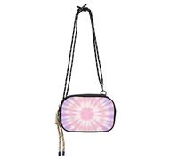 KLL Rosa e Viola Tie-dye Modelli Carino Crossbody Borse Uomo Impermeabile con Tracolla Regolabile Sopra La Borsa A Spalla Passeggiata il cane