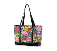 KLL Rosa Fragola Flamingo Robusto donne laptop tote con cerniera borse da lavoro Grande borsa per il lavoro con pannolino bolsa para laptop