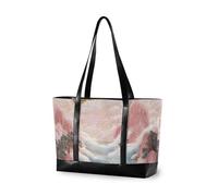 KLL Rosa Nuvole Montagne Paesaggio Cinese Pittura di classe borsa del computer portatile per le donne 14 con cerniera tote professionale Grande Borsa per insegnante con pannolino bolsa para laptop