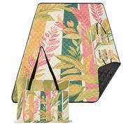 KLL Rosa Verde Del Modello Della Striscia Impermeabile Picnic Set Morbido Picnic Coperte Esterne Per Erba per Le Donne 30s Concerto Coperta manta de picnic para playa