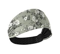 KLL Rose vintage verde oliva traspirante donne moda fasce elastiche per il sudore per le donne per yoga basket calcio
