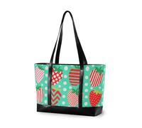 KLL Rosso e Bianco Polka Dot Fragole Impermeabile mens borsa del computer portatile con cerniera tote borse per il lavoro Grande borsa per la scuola con pranzo bolsos segreto para mujeres