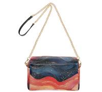 KLL Royal Blue e Red Wave Astratto Art Style Moda Crossbody Borse Per Le Donne In Pelle Vegana Borse Da Donna Borsa A Tracolla Impermeabile