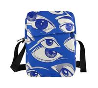 KLL Royal Blue Eyes borse messenger per le donne in pelle vegana borsa a tracolla da uomo casual borse a tracolla per le donne