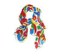 KLL Sciarpa di seta funky lunga pashmina floreale di arte popolare messicana per gli uomini per l'inverno bufandas para mujer