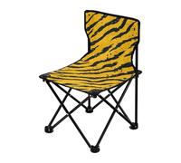 KLL Sedie pieghevoli ultraleggere con motivo leopardato, colore giallo e nero, con borsa per il trasporto, sedia portatile per attese in fila per sport al chiuso