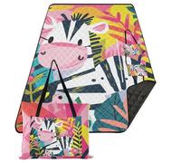 KLL Simpatico animale con fiore nella giungla coperte da spiaggia impermeabili a prova di sabbia tappeto da campeggio per erba concerto coperta tapete para picnic