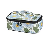 KLL Simpatico Blu Margherite Fiori Progettato Borsa termica College Lunchbox per gli Uomini con Maniglia loncheras para ninas oscuras