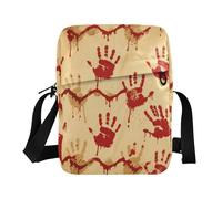 KLL Spaventoso Bloody Hands Wall carino messenger bag Vegan Leather over the spalla borse per gli uomini Shopping Ladies Borse a tracolla